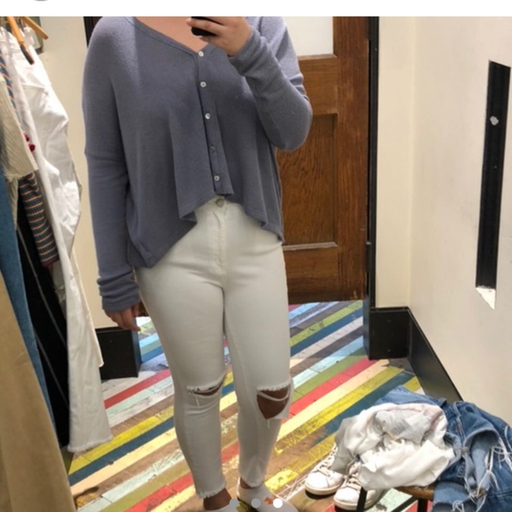 Urban Outfitters BDG White Ripped Skinny Jeans